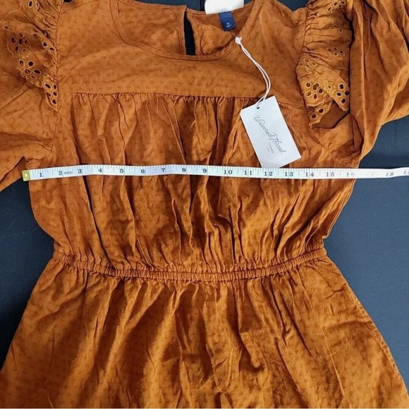 Universal Thread Women's Copper Brown Eyelet Dress Size X Small XS NWT - Picture 10 of 16